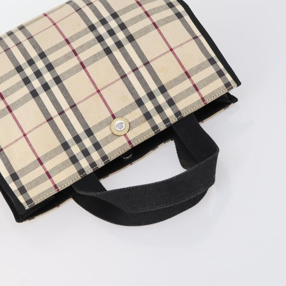 BURBERRY Burberry Nova Check Tote Bag Nylon 4 Set Beige Red black Auth bs30522