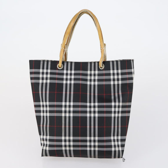 BURBERRY Burberry Nova Check Tote Bag Nylon 4 Set Beige Red black Auth bs30522