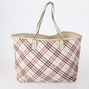 BURBERRY Burberry Nova Check Tote Bag Nylon 4 Set Beige Red black Auth bs30522-3