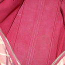 BURBERRY Burberry Nova Check Hand Bag Canvas PVC 4 Set Beige Red Auth bs30523-19