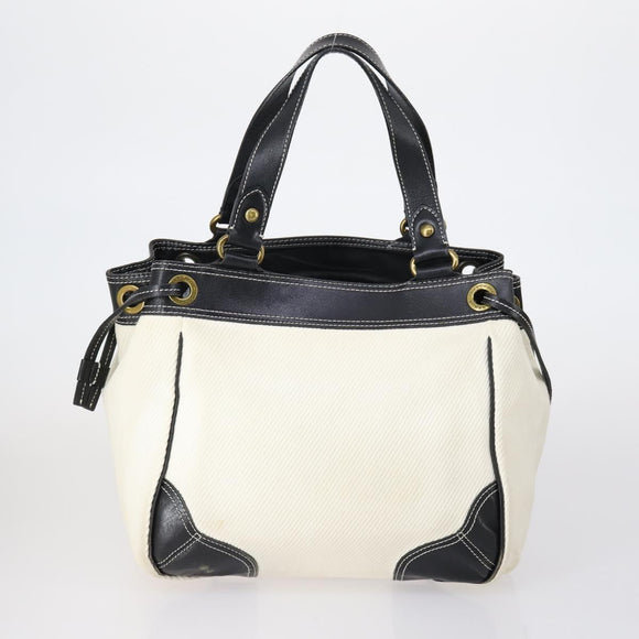 BURBERRY Burberry Nova Check Hand Bag Canvas PVC 4 Set Beige Red Auth bs30523