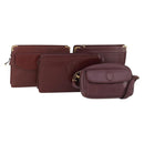 CARTIER Must Line Clutch Bag Leather 4 Set Bordeaux Gold Auth bs30524-1