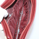 CARTIER Must Line Clutch Bag Leather 4 Set Bordeaux Gold Auth bs30524-16