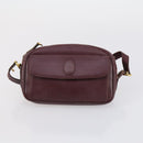 CARTIER Must Line Clutch Bag Leather 4 Set Bordeaux Gold Auth bs30524-17