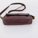 CARTIER Must Line Clutch Bag Leather 4 Set Bordeaux Gold Auth bs30524-21