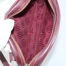 CARTIER Must Line Clutch Bag Leather 4 Set Bordeaux Gold Auth bs30524-22