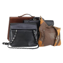 Salvatore Ferragamo Burberry Shoulder Bag Leather 4 Set Black Brown Auth bs30527-1