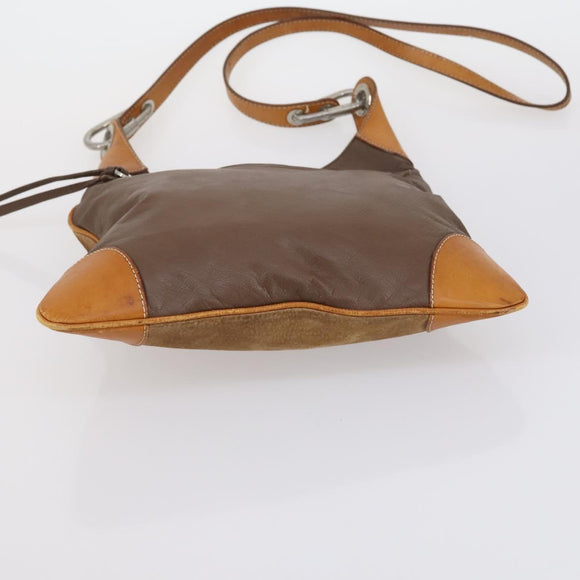 Salvatore Ferragamo Burberry Shoulder Bag Leather 4 Set Black Brown Auth bs30527