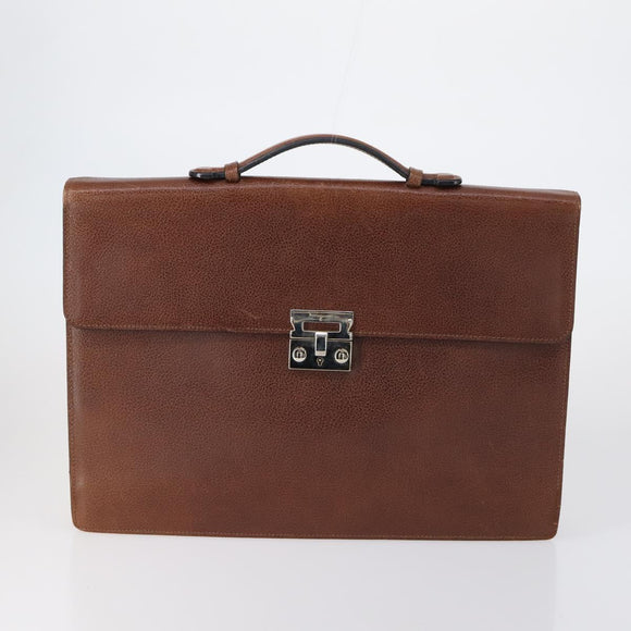 Salvatore Ferragamo Burberry Shoulder Bag Leather 4 Set Black Brown Auth bs30527