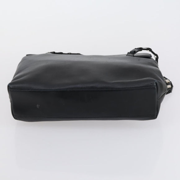 Salvatore Ferragamo Burberry Shoulder Bag Leather 4 Set Black Brown Auth bs30527