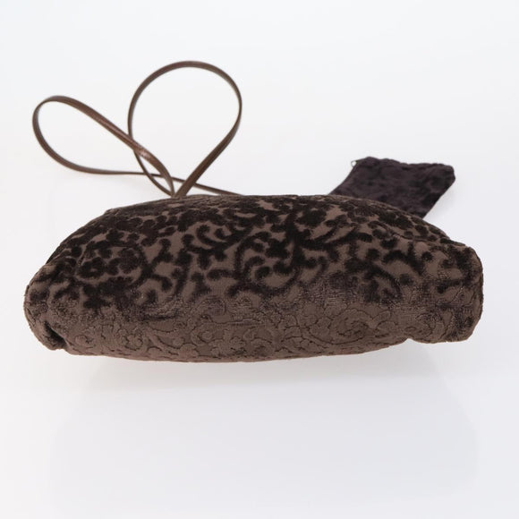 GIVENCHY Hand Bag Leather Nylon Canvas 5 Set Brown Black purple Auth bs30528