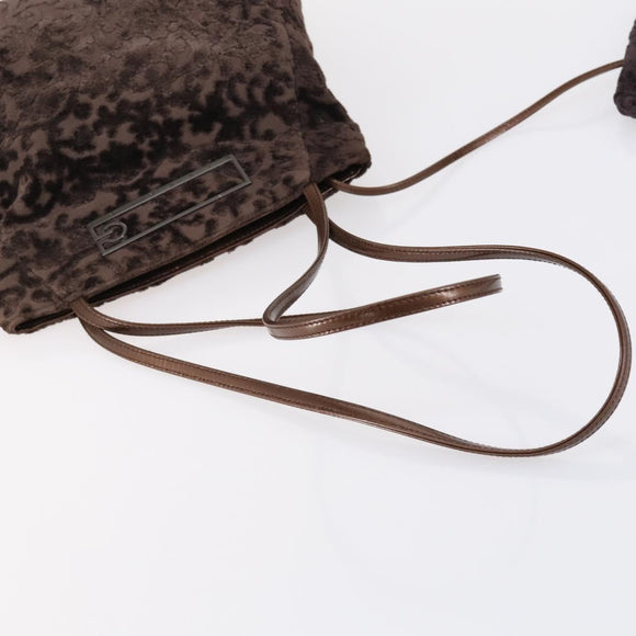 GIVENCHY Hand Bag Leather Nylon Canvas 5 Set Brown Black purple Auth bs30528