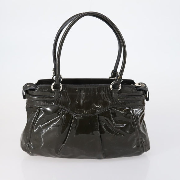 Salvatore Ferragamo Tote Bag PVC Nylon Leather 4 Set Brown Black Auth bs30529