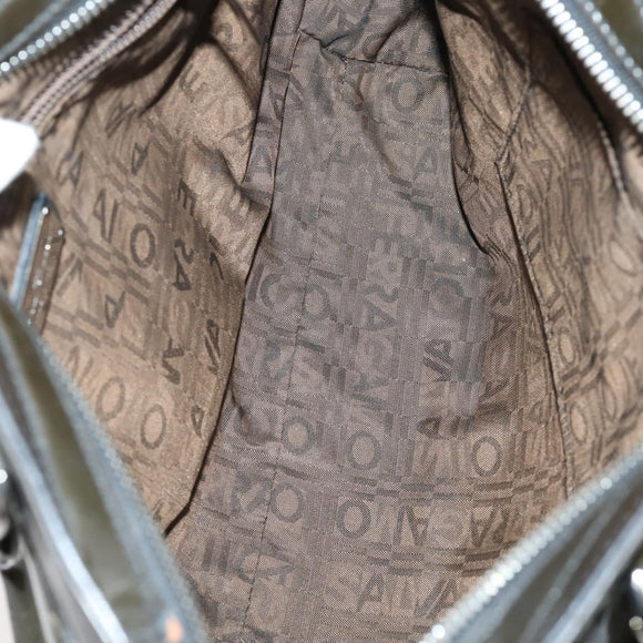 Salvatore Ferragamo Tote Bag PVC Nylon Leather 4 Set Brown Black Auth bs30529