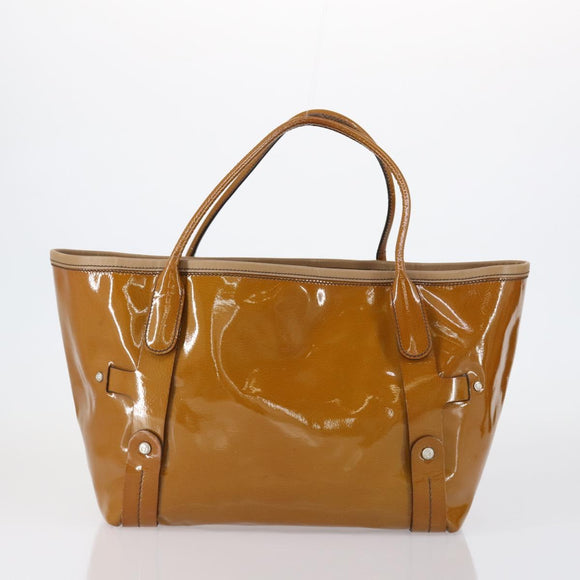 Salvatore Ferragamo Tote Bag PVC Nylon Leather 4 Set Brown Black Auth bs30529