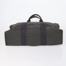 HERMES Tote Bag Canvas 4 Set Black Navy khaki Auth bs30530-12