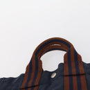 HERMES Tote Bag Canvas 4 Set Black Navy khaki Auth bs30530-24