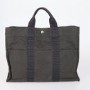 HERMES Tote Bag Canvas 4 Set Black Navy khaki Auth bs30530-9