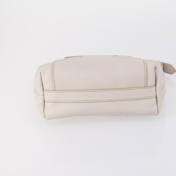 BALLY Shoulder Bag Nylon Leather 4 Set Beige Black Auth bs30531