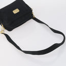 BALLY Shoulder Bag Nylon Leather 4 Set Beige Black Auth bs30531-17