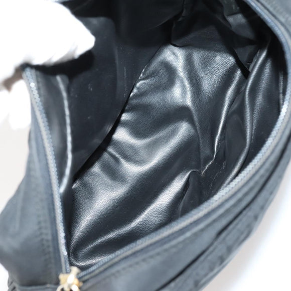 BALLY Shoulder Bag Nylon Leather 4 Set Beige Black Auth bs30531