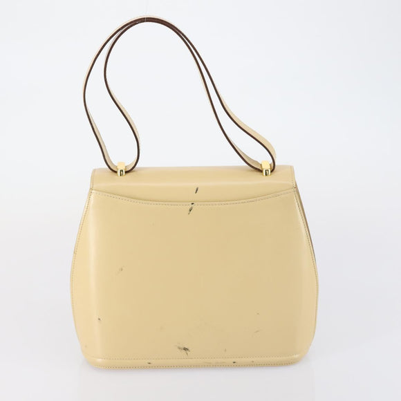 BALLY Shoulder Bag Nylon Leather 4 Set Beige Black Auth bs30531