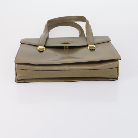 BALLY Shoulder Bag Nylon Leather 4 Set Beige Black Auth bs30531