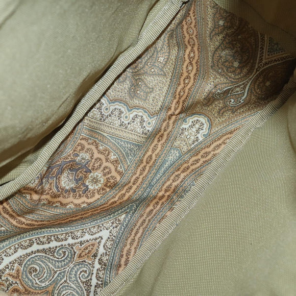 ETRO Paisley Shoulder Bag Nylon PVC 5 Set Beige Brown Auth bs30532