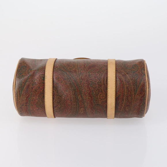 ETRO Paisley Shoulder Bag Nylon PVC 5 Set Beige Brown Auth bs30532