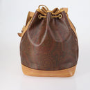 ETRO Paisley Shoulder Bag Nylon PVC 5 Set Beige Brown Auth bs30532-3