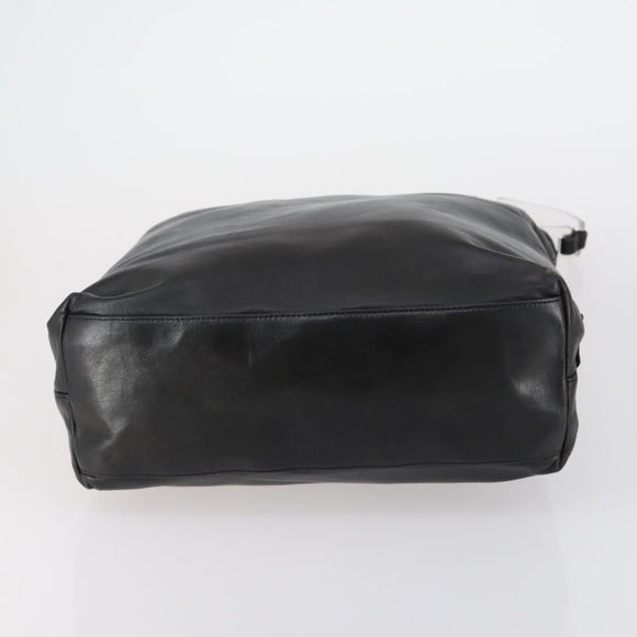 PRADA Tote Bag Nylon Leather 3 Set Beige Black Auth bs30533