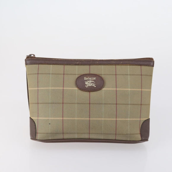 Burberrys Burberry Nova Check Bag Canvas Leather 5 Set Beige Black Auth bs30534