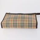 Burberrys Burberry Nova Check Bag Canvas Leather 5 Set Beige Black Auth bs30534-20