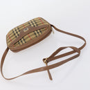 Burberrys Burberry Nova Check Bag Canvas Leather 5 Set Beige Black Auth bs30534-24