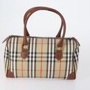 Burberrys Burberry Nova Check Bag Canvas Leather 5 Set Beige Black Auth bs30534-3