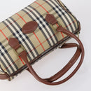Burberrys Burberry Nova Check Bag Canvas Leather 5 Set Beige Black Auth bs30534-4