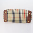 Burberrys Burberry Nova Check Bag Canvas Leather 5 Set Beige Black Auth bs30534-5