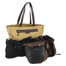 BOTTEGA VENETA Shoulder Bag Suede Nylon PVC 4 Set Beige Black Green Auth bs30535-1