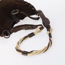 BOTTEGA VENETA Shoulder Bag Suede Nylon PVC 4 Set Beige Black Green Auth bs30535-10