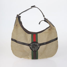 GUCCI Hand Bag Canvas nylon 4 Set Beige Black Green Auth bs30536 - 0