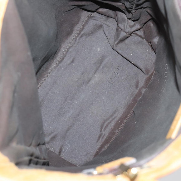 GUCCI Hand Bag Canvas nylon 4 Set Beige Black Green Auth bs30536