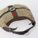 GUCCI Hand Bag Canvas nylon 4 Set Beige Black Green Auth bs30536-4