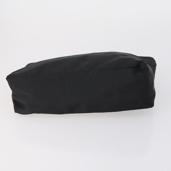 GUCCI Bamboo Hand Bag Nylon Leather 4 Set Black White Auth bs30537