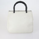 GUCCI Bamboo Hand Bag Nylon Leather 4 Set Black White Auth bs30537-14