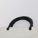 GUCCI Bamboo Hand Bag Nylon Leather 4 Set Black White Auth bs30537-16