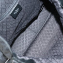 GUCCI Bamboo Hand Bag Nylon Leather 4 Set Black White Auth bs30537-7