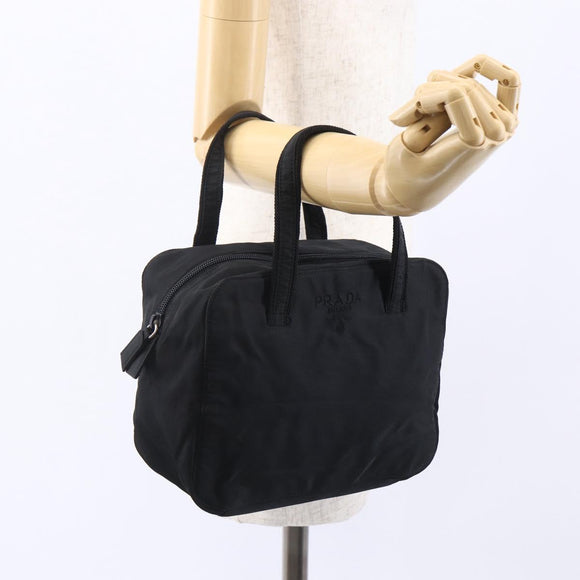 PRADA Hand Bag Nylon Black Auth bs30539