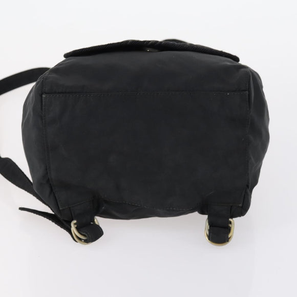 PRADA Backpack Nylon Black Silver Auth bs30542