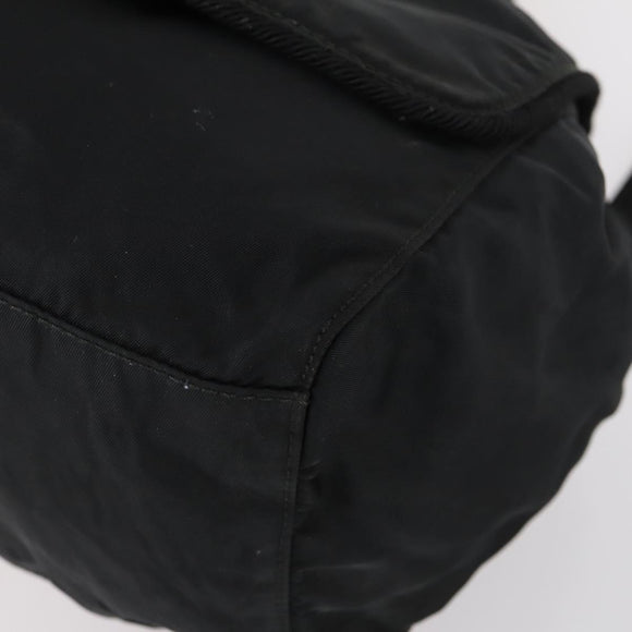 PRADA Backpack Nylon Black Silver Auth bs30542