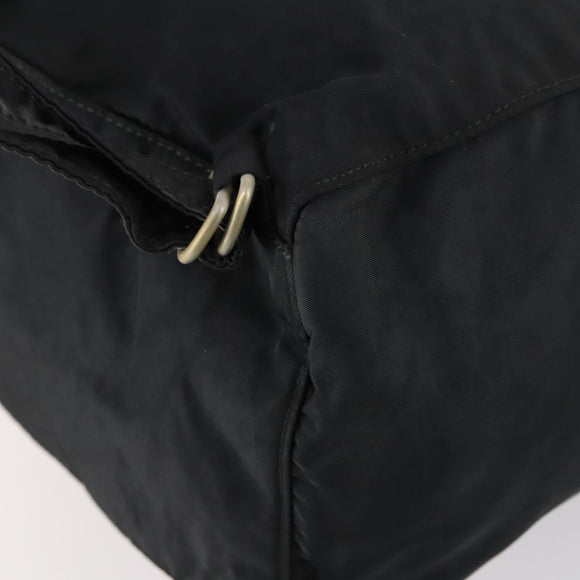 PRADA Backpack Nylon Black Silver Auth bs30542